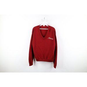 Vintage 60s 70s Womens Large Spell Out University of Alabama Knit Sweater USA